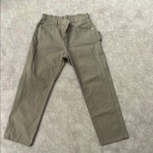 Dickies Olive Cargo Pants Durable Cotton Straight-Leg